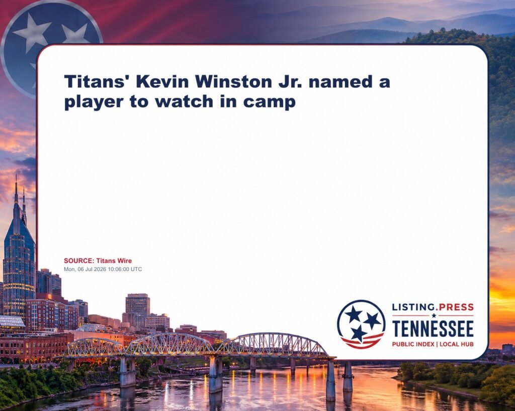 Titans’ Kevin Winston Jr. named a player to watch in camp