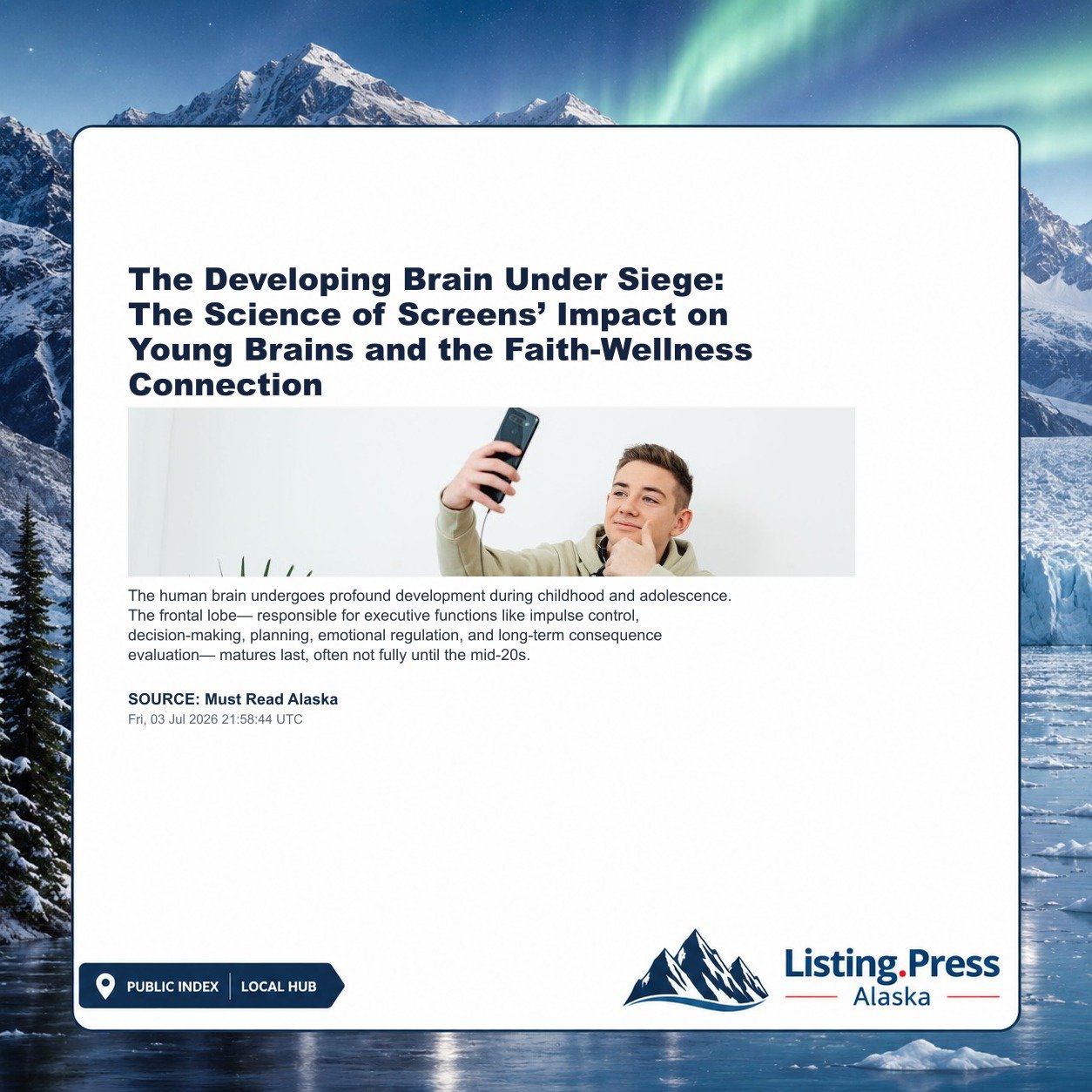 The Developing Brain Under Siege: The Science of Screens’ Impact on Young Brains and the Faith-Wellness Connection