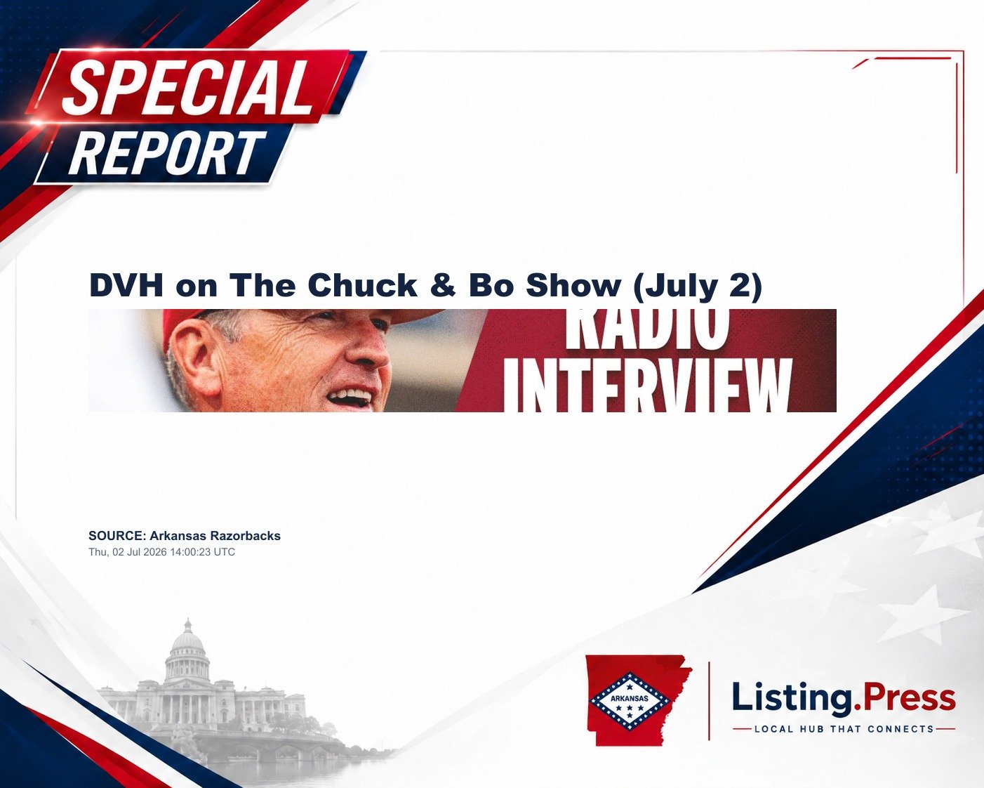 DVH on The Chuck & Bo Show (July 2)