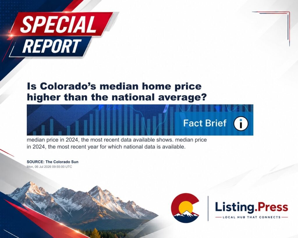 Is Colorado’s median home price higher than the national average?