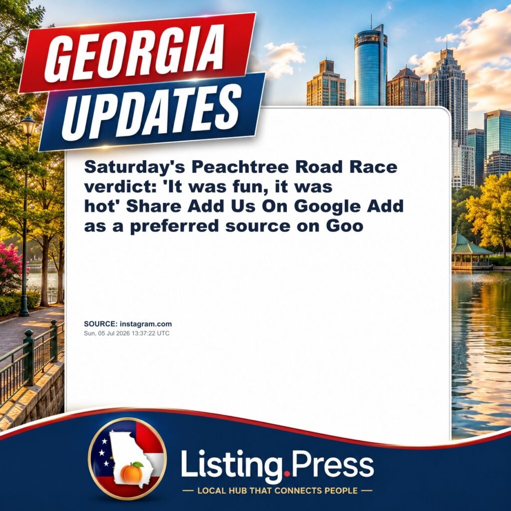 Saturday’s Peachtree Road Race verdict: ‘It was fun, it was hot’ Share Add Us On Google Add as a preferred source on Goo