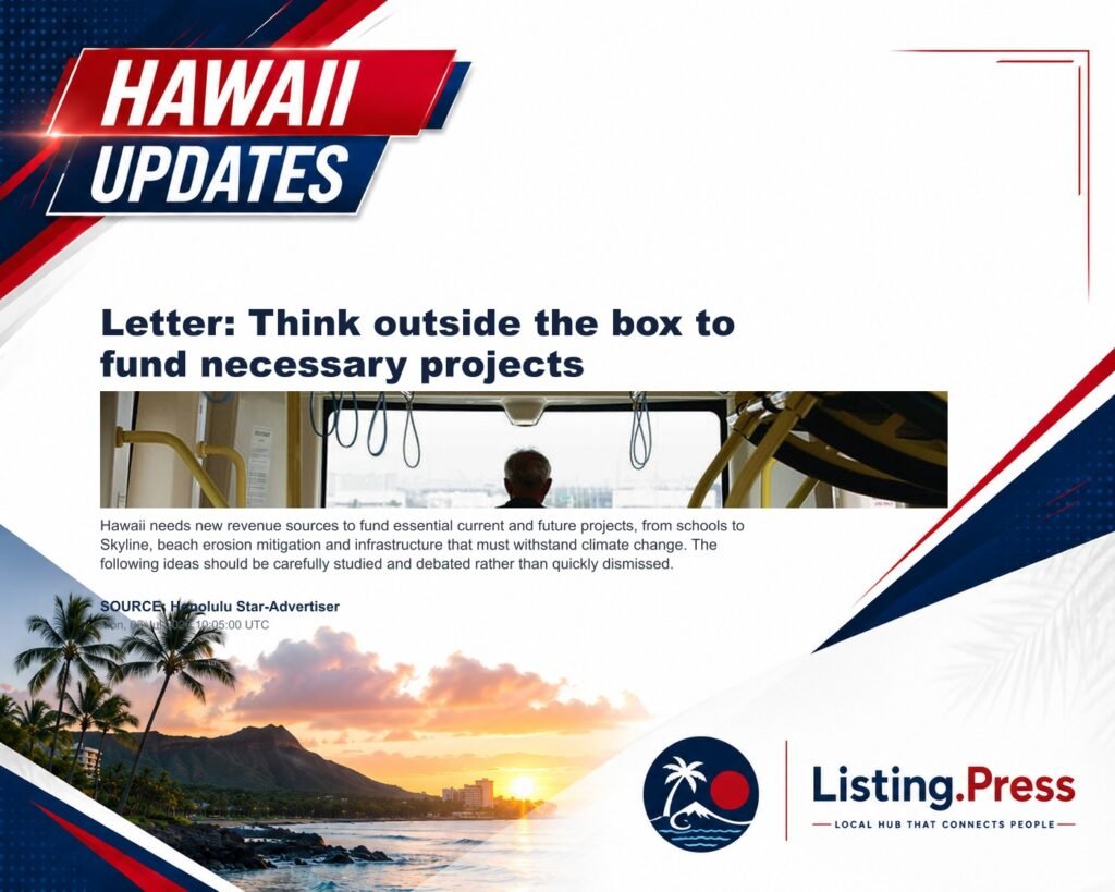 Letter: Think outside the box to fund necessary projects