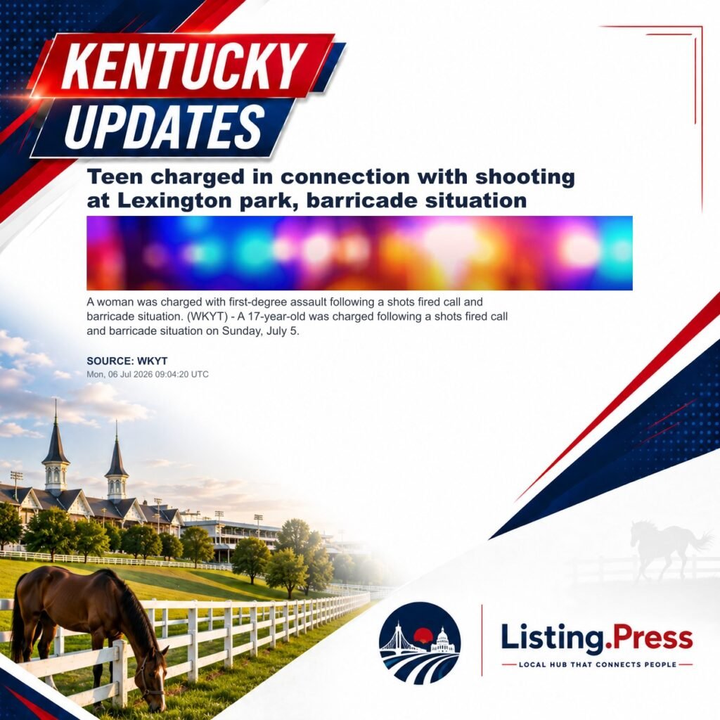 Teen charged in connection with shooting at Lexington park, barricade situation