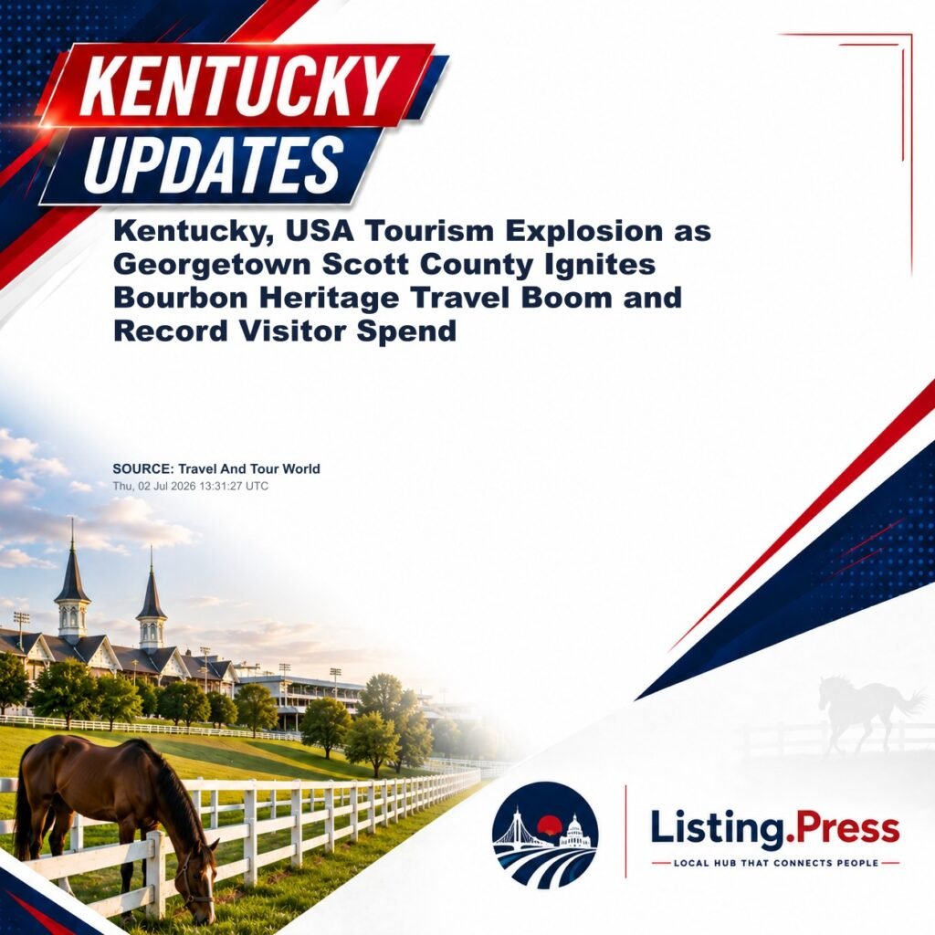 Kentucky, USA Tourism Explosion as Georgetown Scott County Ignites Bourbon Heritage Travel Boom and Record Visitor Spend