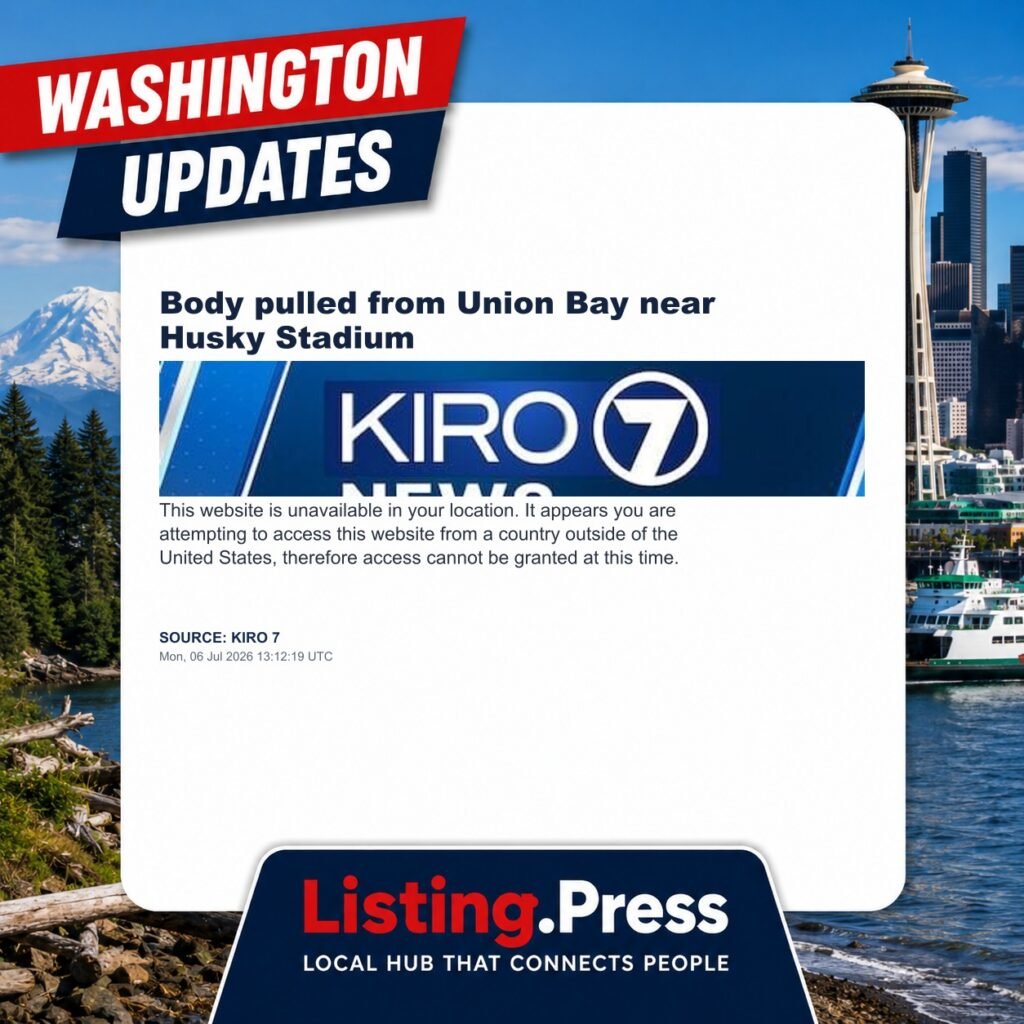 Body pulled from Union Bay near Husky Stadium