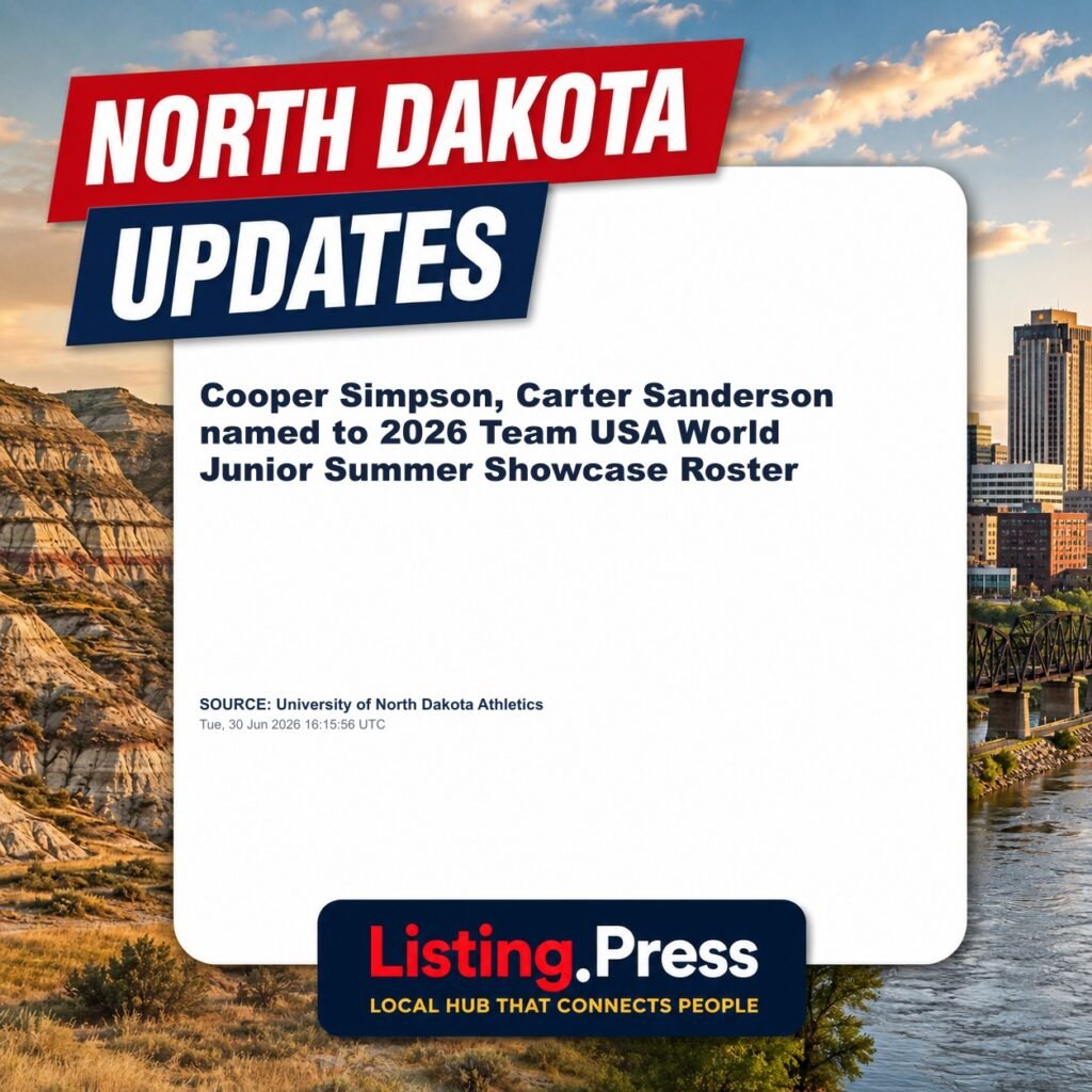 Cooper Simpson, Carter Sanderson named to 2026 Team USA World Junior Summer Showcase Roster