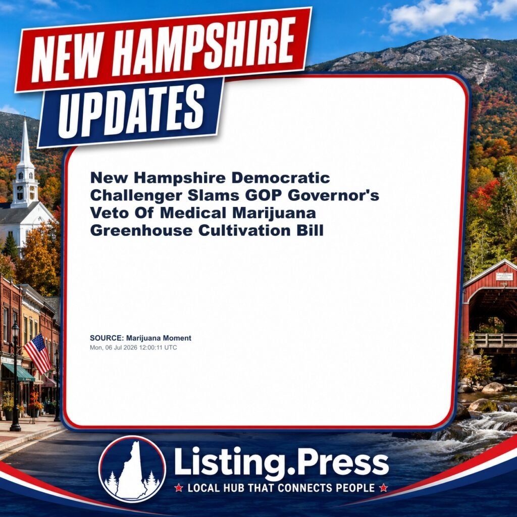 New Hampshire Democratic Challenger Slams GOP Governor’s Veto Of Medical Marijuana Greenhouse Cultivation Bill