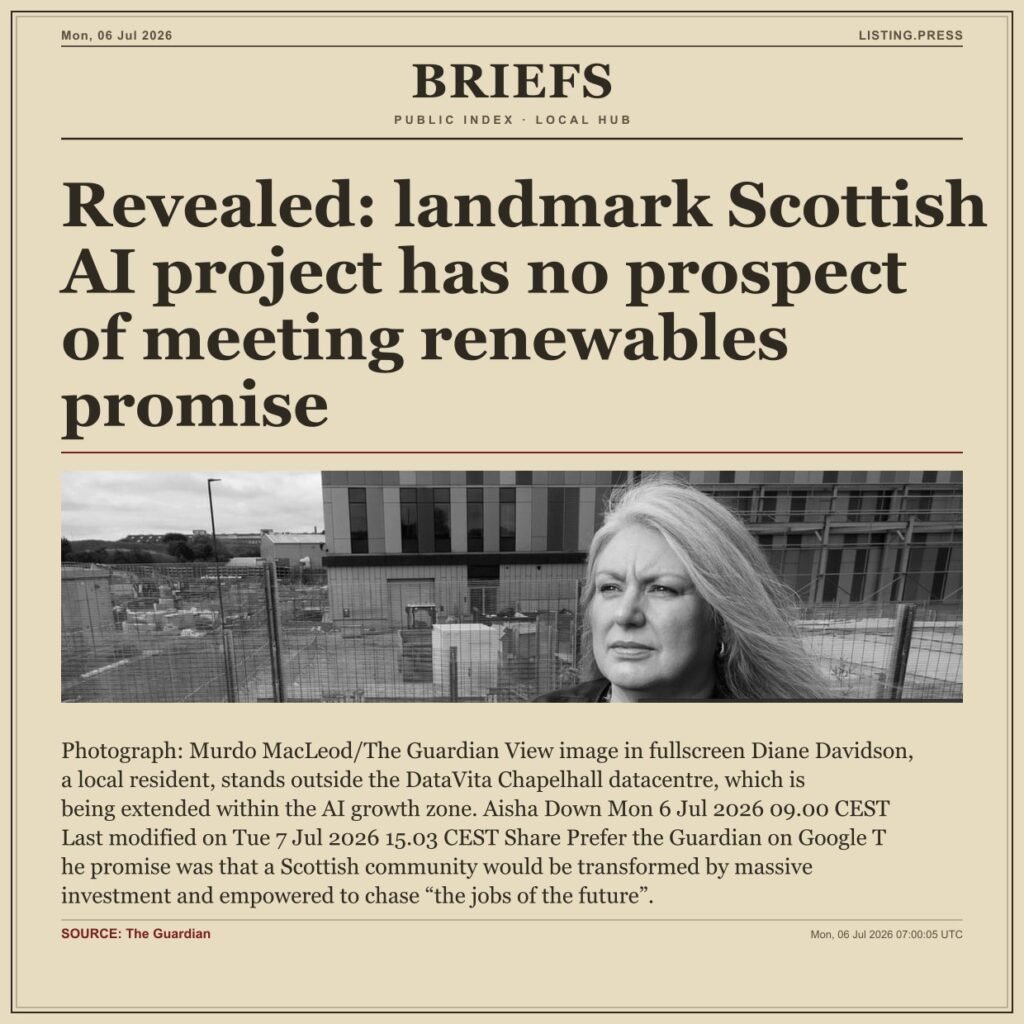 Revealed: landmark Scottish AI project has no prospect of meeting renewables promise