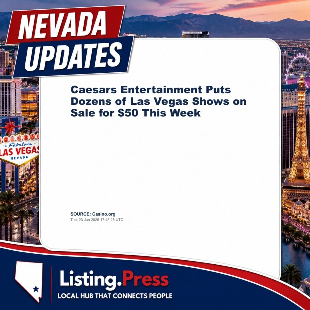 Caesars Entertainment Puts Dozens of Las Vegas Shows on Sale for $50 This Week
