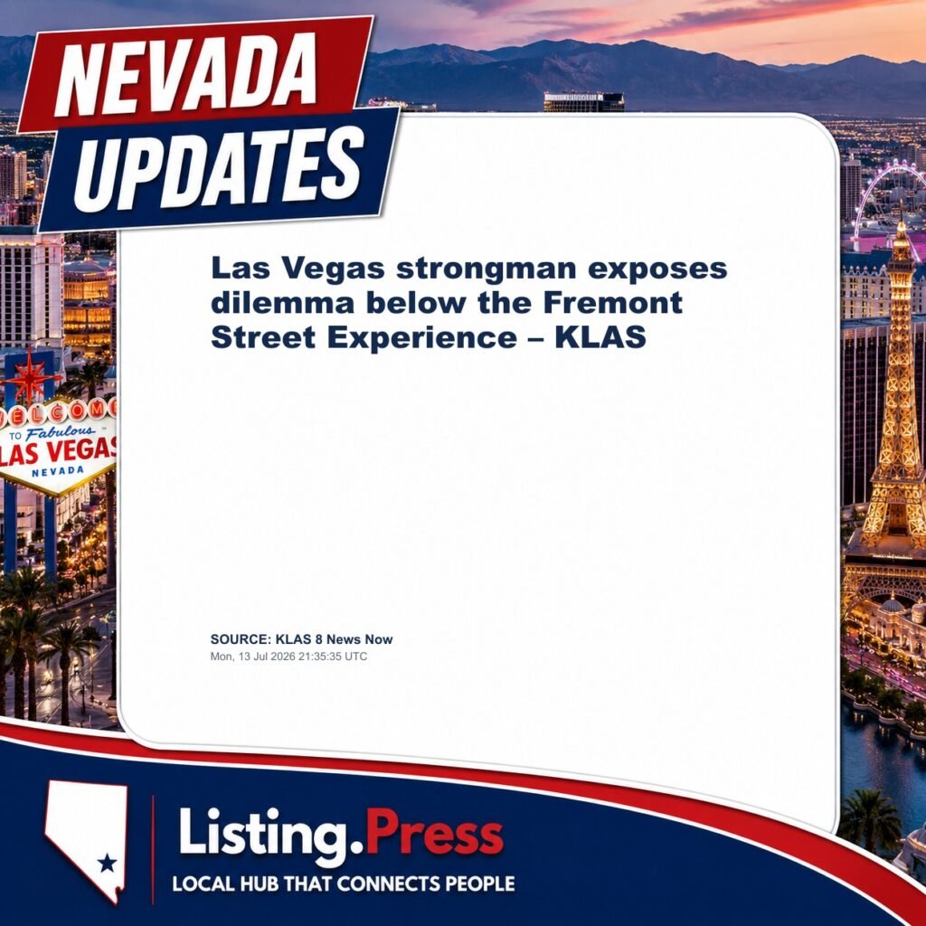 Las Vegas strongman exposes dilemma below the Fremont Street Experience – KLAS