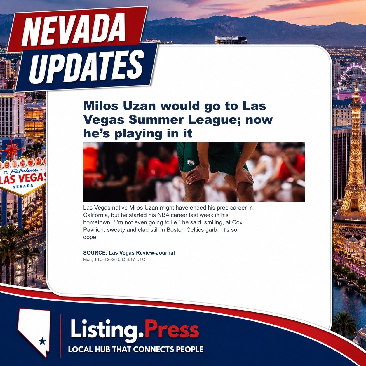 Milos Uzan would go to Las Vegas Summer League; now he’s playing in it