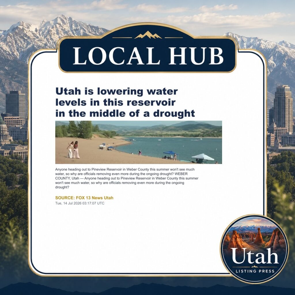 Utah is lowering water levels in this reservoir in the middle of a drought