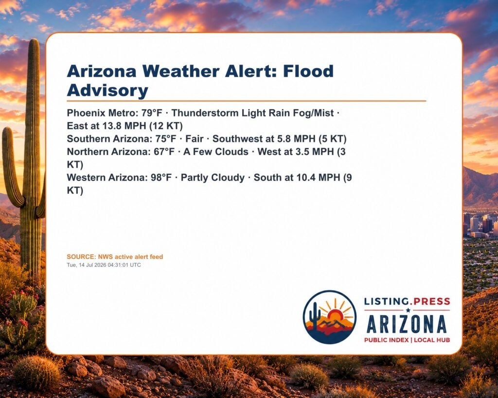 Arizona Weather Alert: Flood Advisory