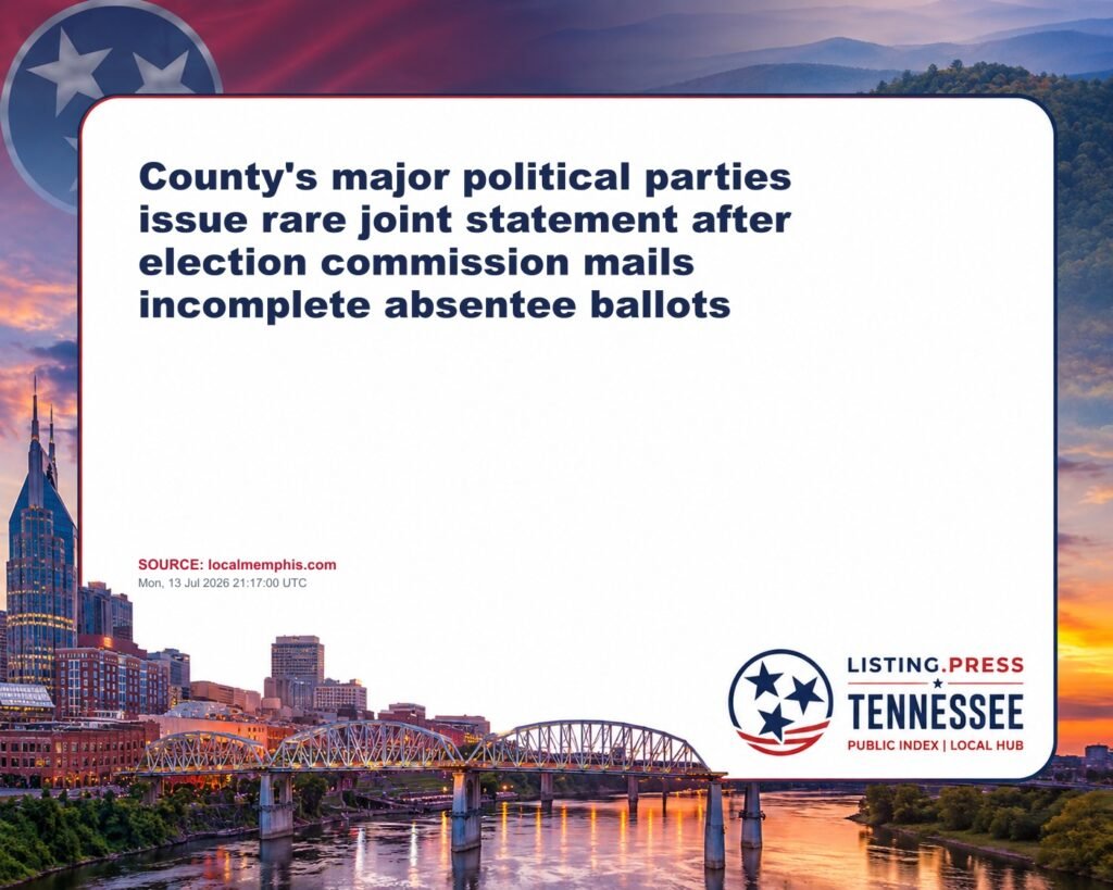 County’s major political parties issue rare joint statement after election commission mails incomplete absentee ballots