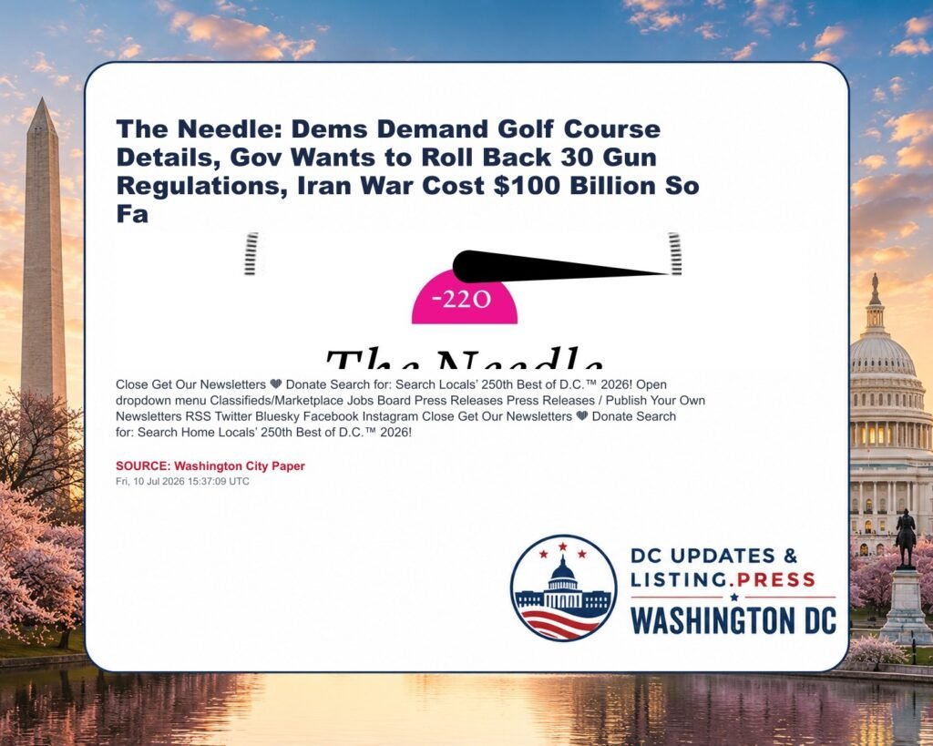 The Needle: Dems Demand Golf Course Details, Gov Wants to Roll Back 30 Gun Regulations, Iran War Cost $100 Billion So Fa