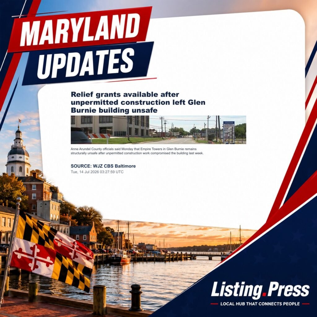 Relief grants available after unpermitted construction left Glen Burnie building unsafe