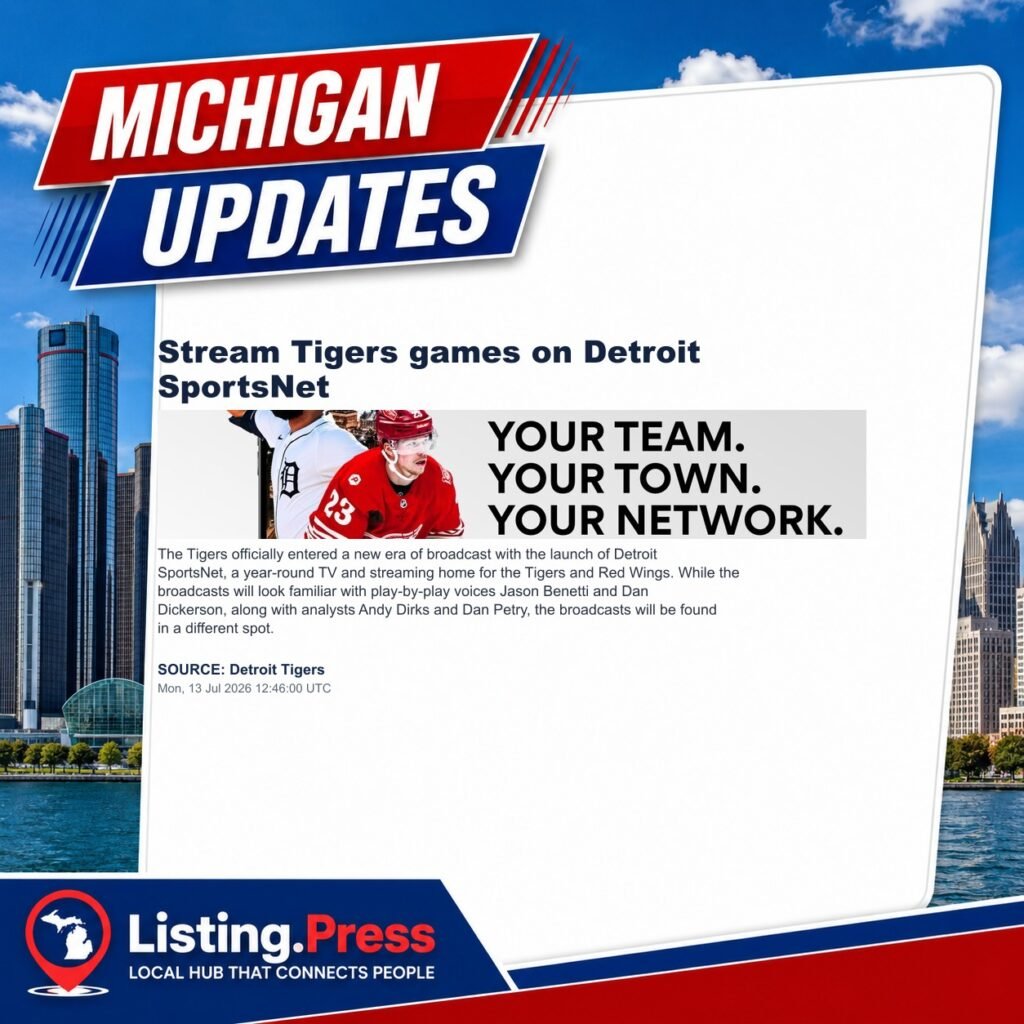 Stream Tigers games on Detroit SportsNet