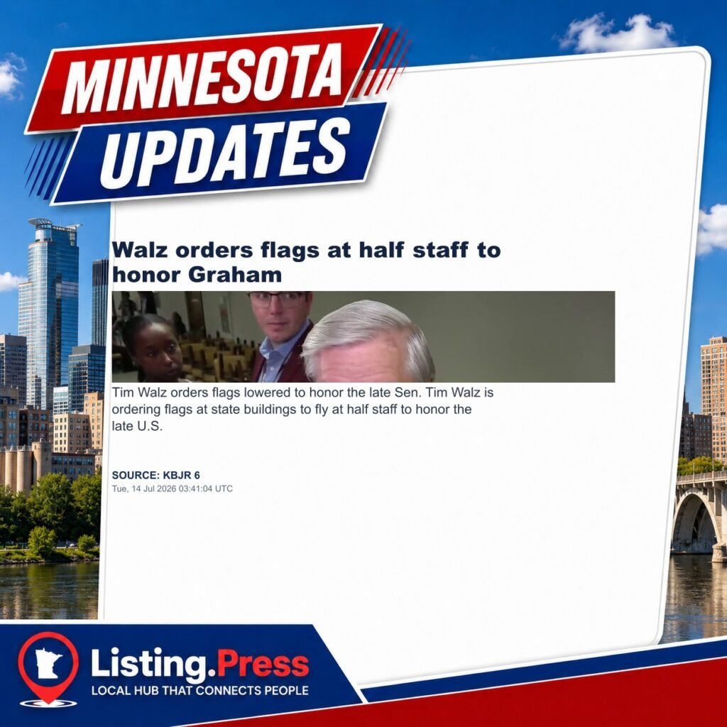 Walz orders flags at half staff to honor Graham