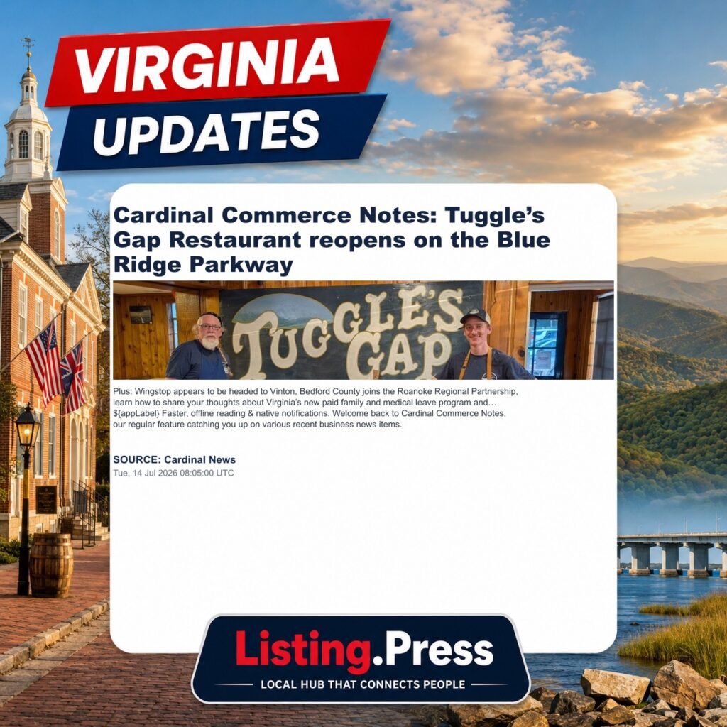 Cardinal Commerce Notes: Tuggle’s Gap Restaurant reopens on the Blue Ridge Parkway