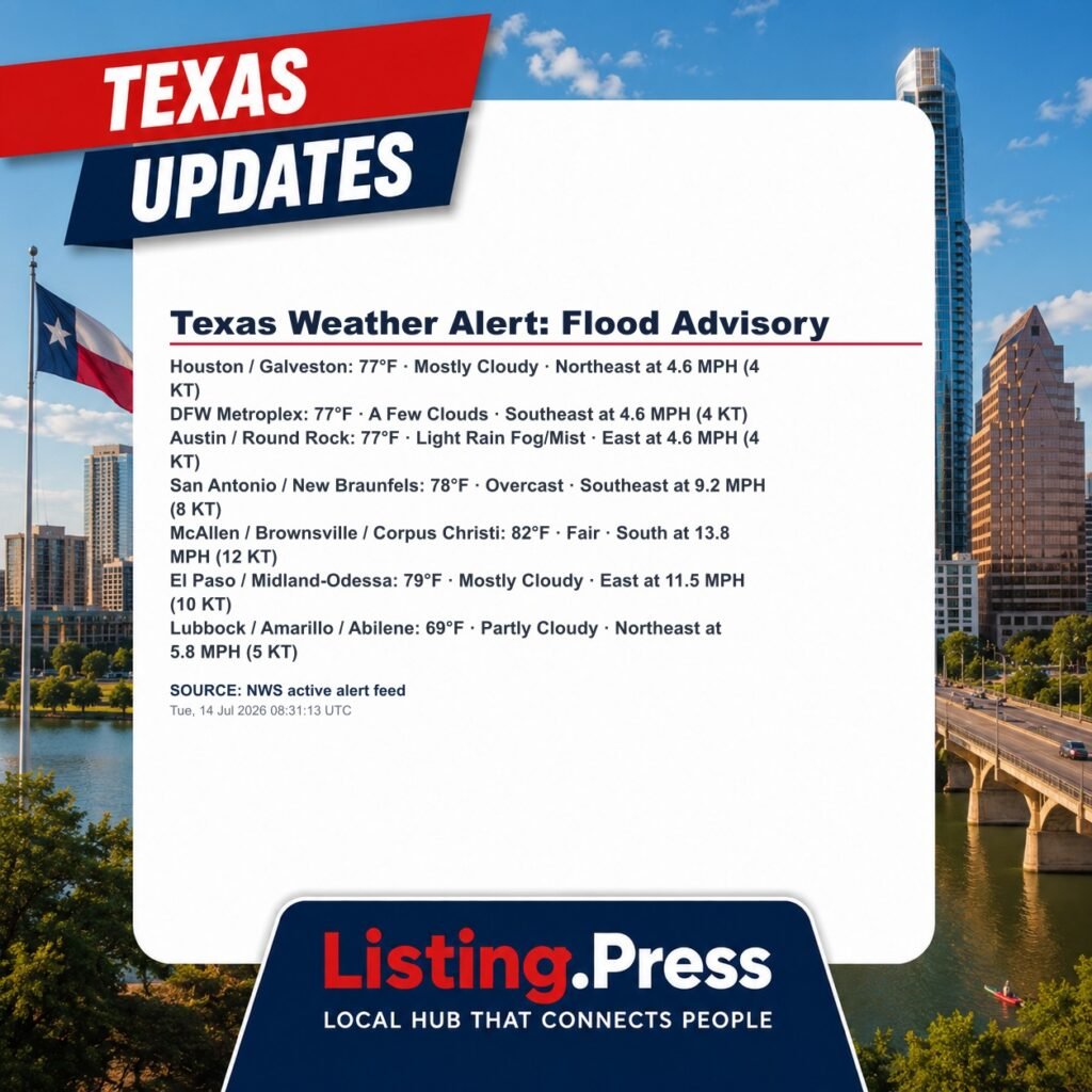 Texas Weather Alert: Flood Advisory