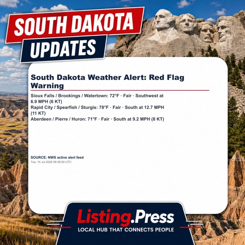 South Dakota Weather Alert: Red Flag Warning