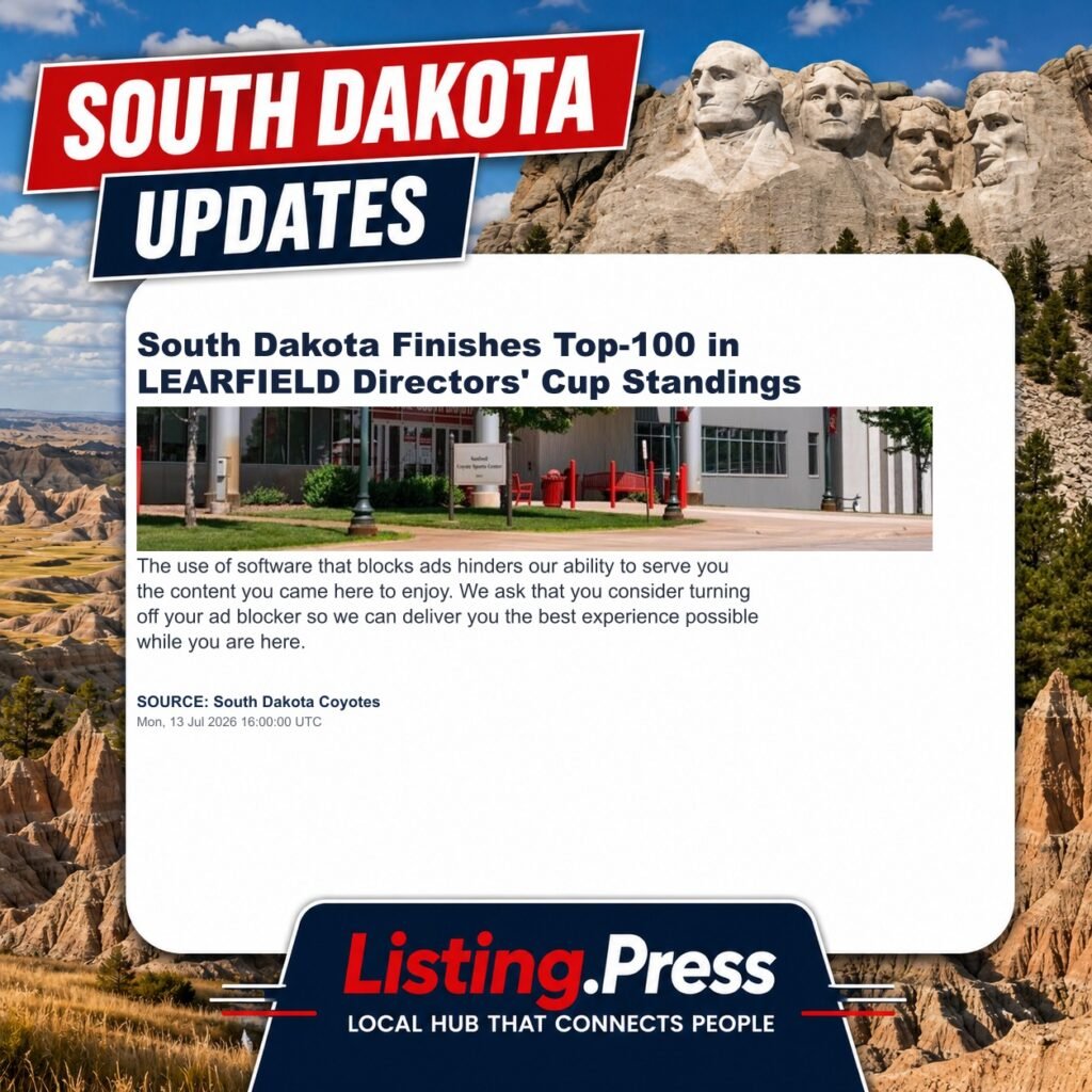 South Dakota Finishes Top-100 in LEARFIELD Directors’ Cup Standings