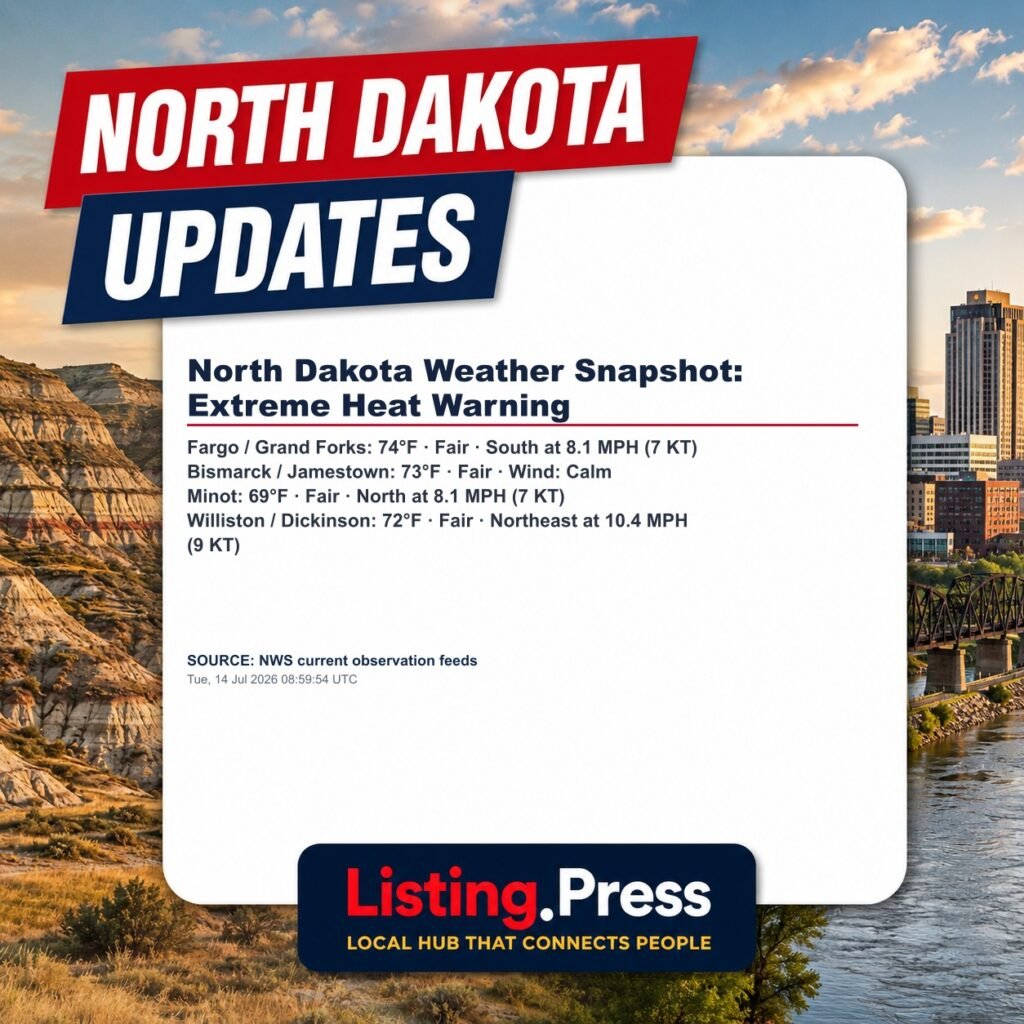 North Dakota Weather Snapshot: Extreme Heat Warning