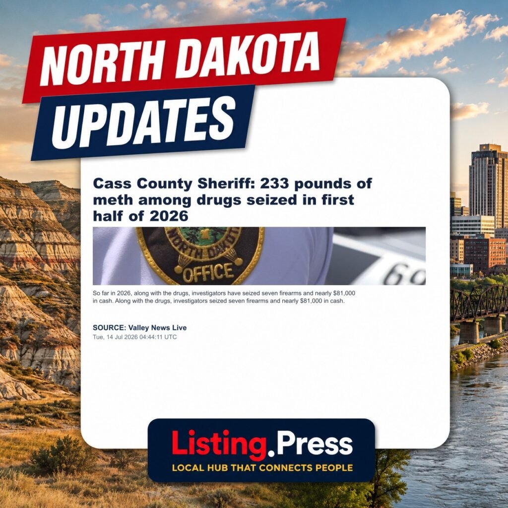 Cass County Sheriff: 233 pounds of meth among drugs seized in first half of 2026