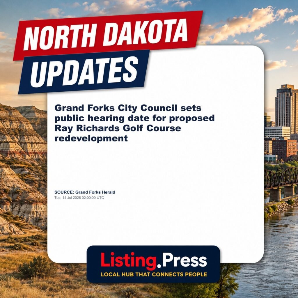 Grand Forks City Council sets public hearing date for proposed Ray Richards Golf Course redevelopment
