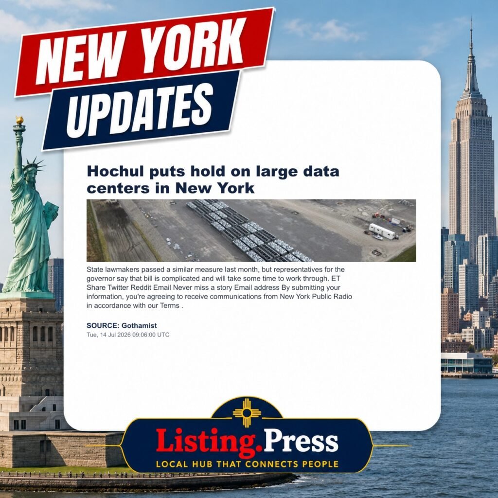 Hochul puts hold on large data centers in New York