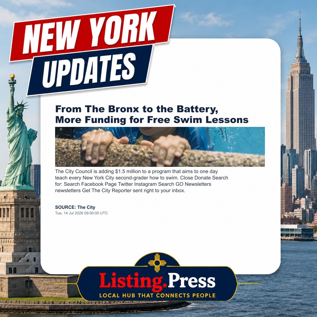 From The Bronx to the Battery, More Funding for Free Swim Lessons