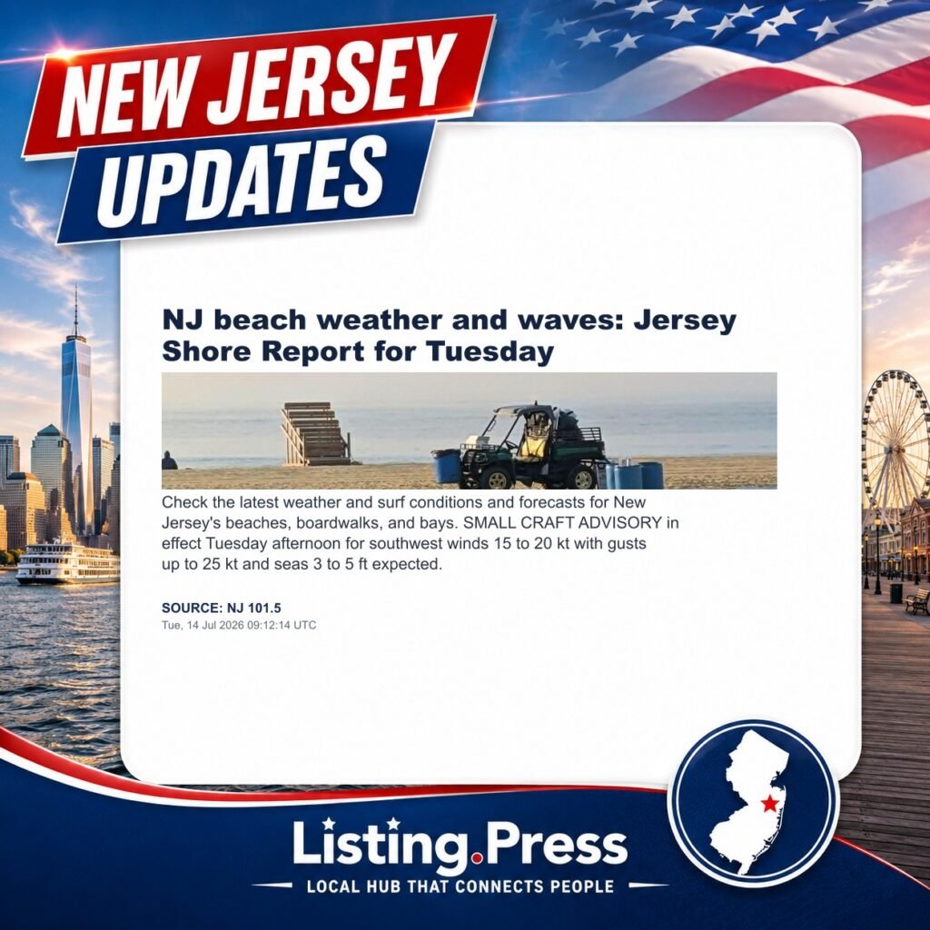 NJ beach weather and waves: Jersey Shore Report for Tuesday