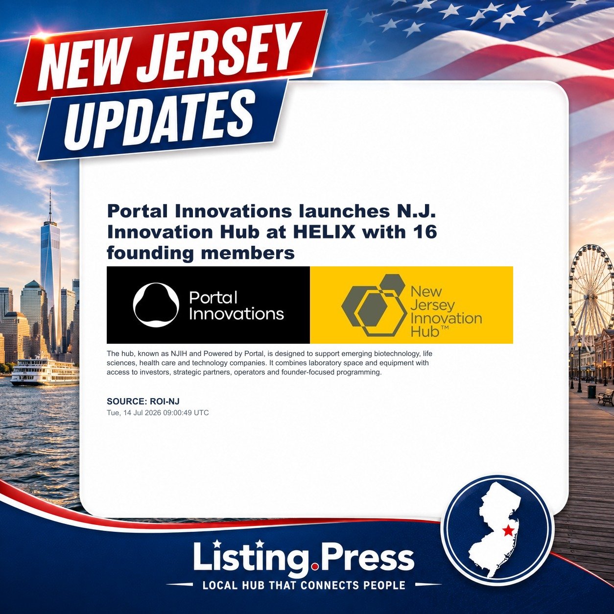 Portal Innovations launches N.J. Innovation Hub at HELIX with 16 founding members