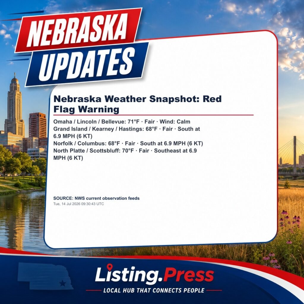 Nebraska Weather Snapshot: Red Flag Warning