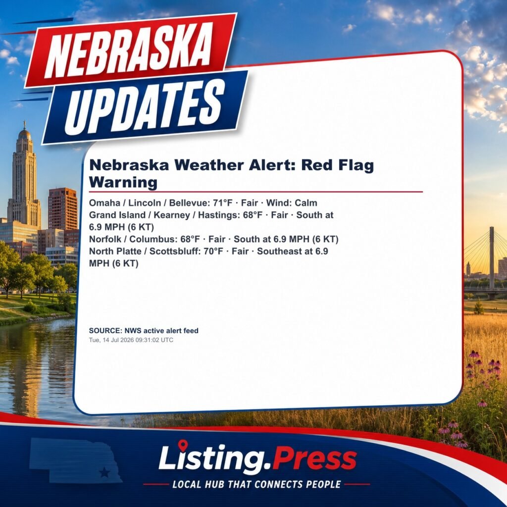 Nebraska Weather Alert: Red Flag Warning
