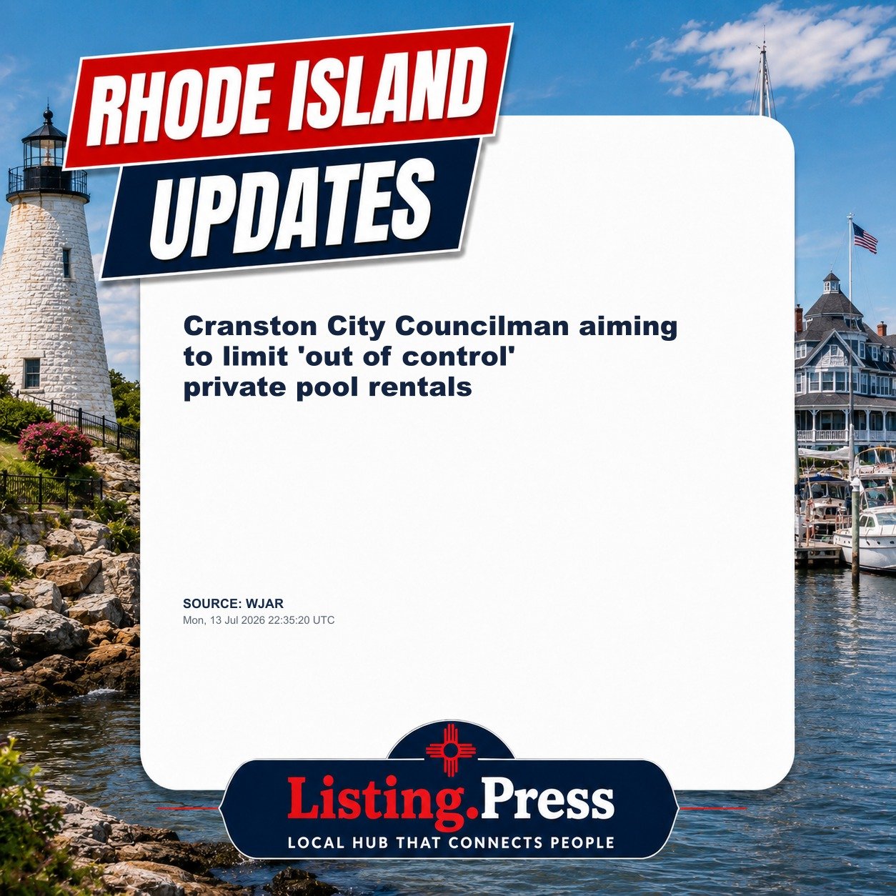Cranston City Councilman aiming to limit 'out of control' private pool rentals