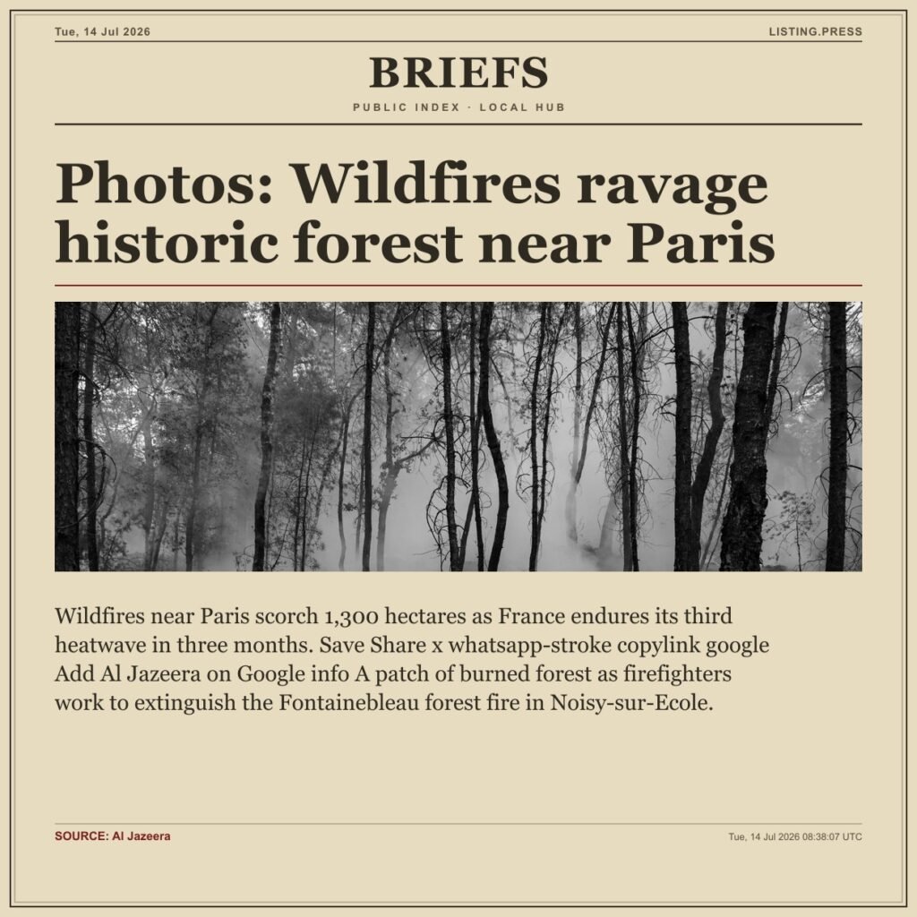 Photos: Wildfires ravage historic forest near Paris