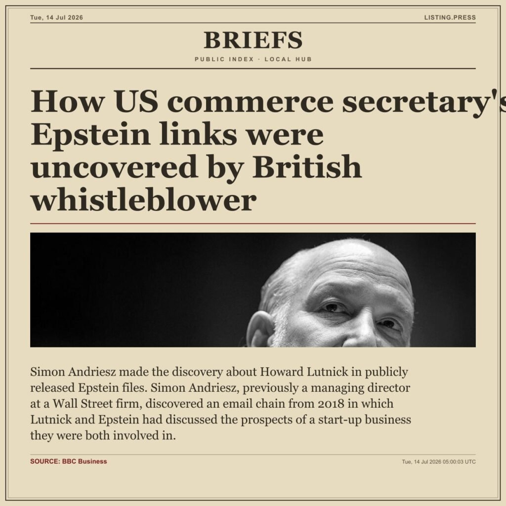 How US commerce secretary’s Epstein links were uncovered by British whistleblower
