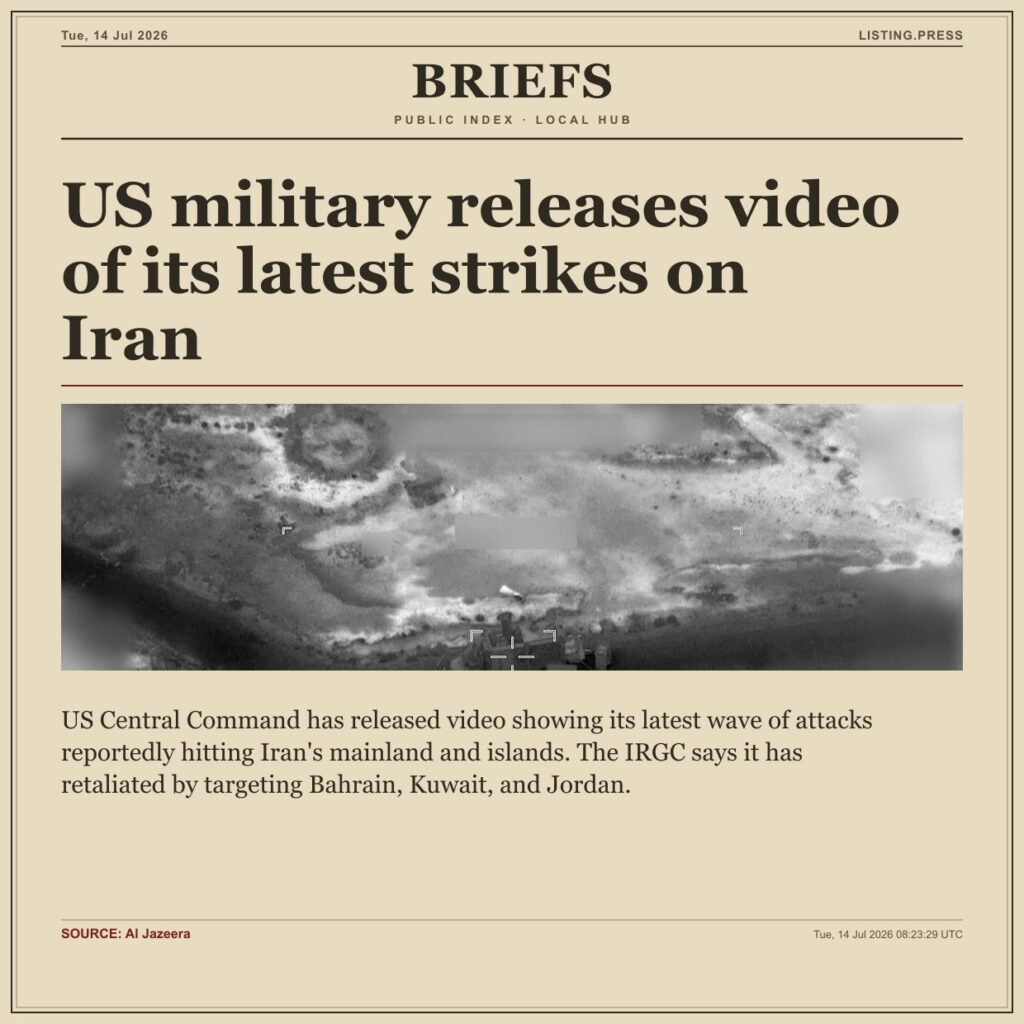 US military releases video of its latest strikes on Iran