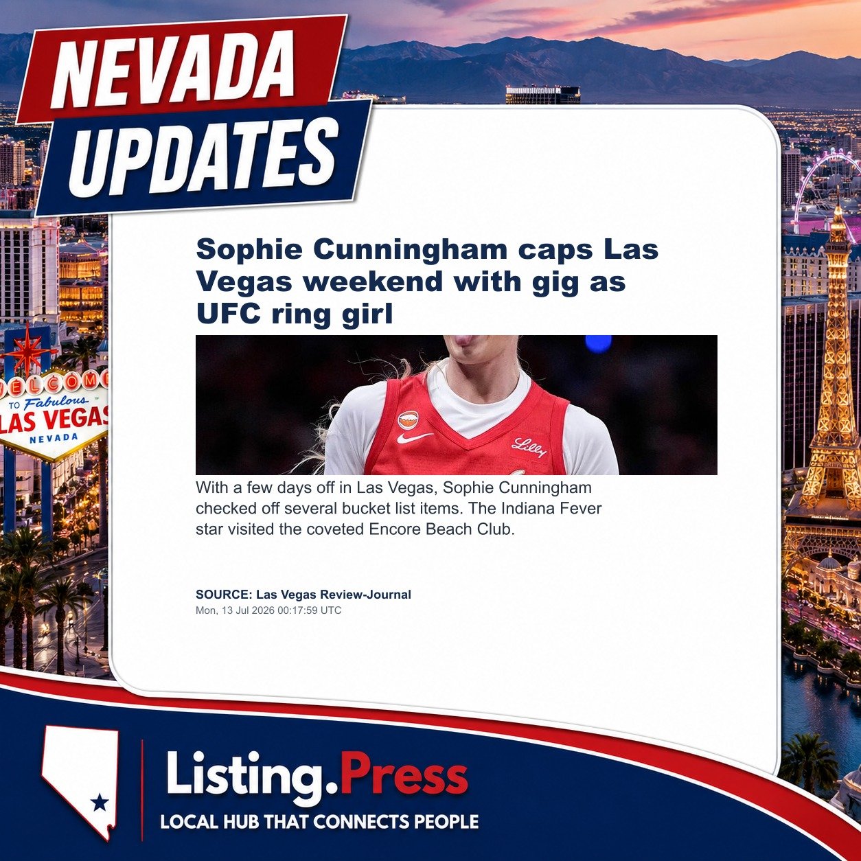 Sophie Cunningham caps Las Vegas weekend with gig as UFC ring girl
