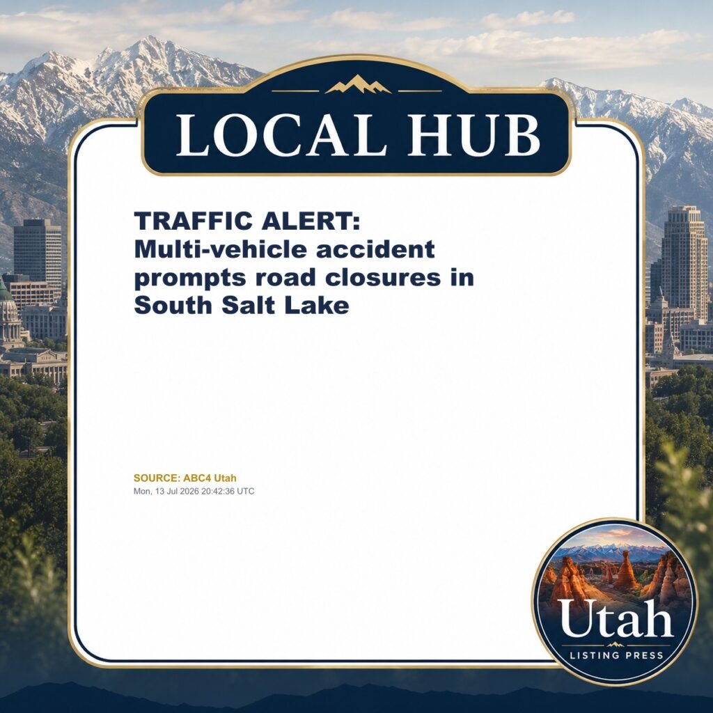 TRAFFIC ALERT: Multi-vehicle accident prompts road closures in South Salt Lake