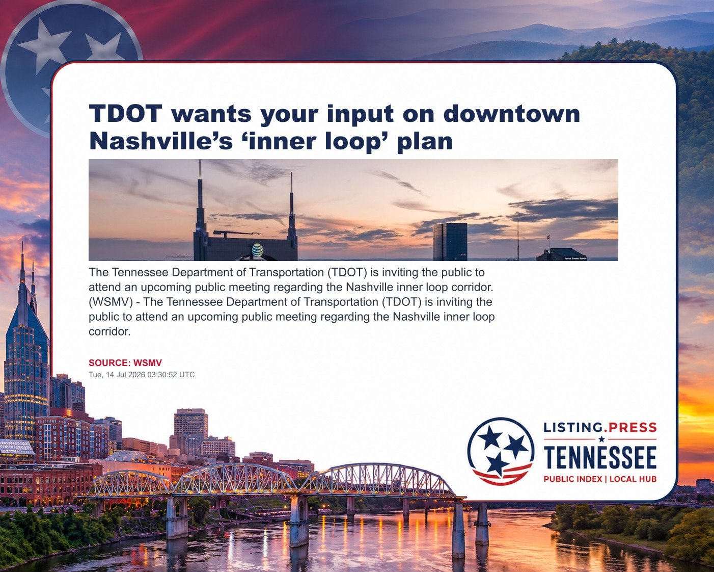 TDOT wants your input on downtown Nashville’s ‘inner loop’ plan