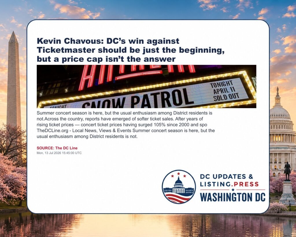 Kevin Chavous: DC’s win against Ticketmaster should be just the beginning, but a price cap isn’t the answer
