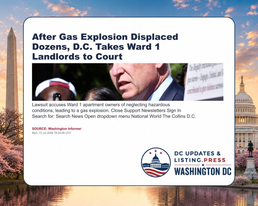 After Gas Explosion Displaced Dozens, D.C. Takes Ward 1 Landlords to Court