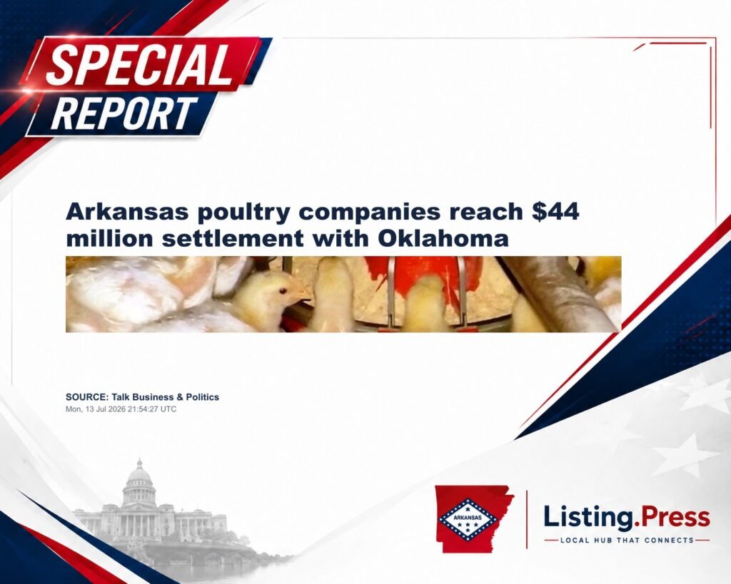 Arkansas poultry companies reach $44 million settlement with Oklahoma