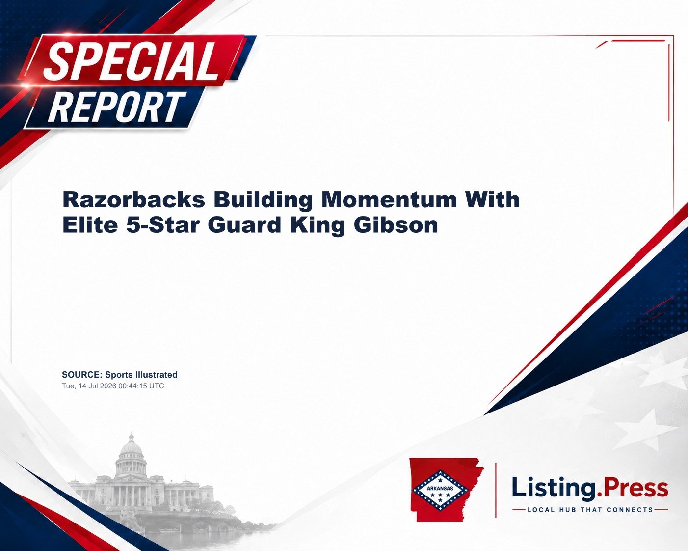 Razorbacks Building Momentum With Elite 5-Star Guard King Gibson
