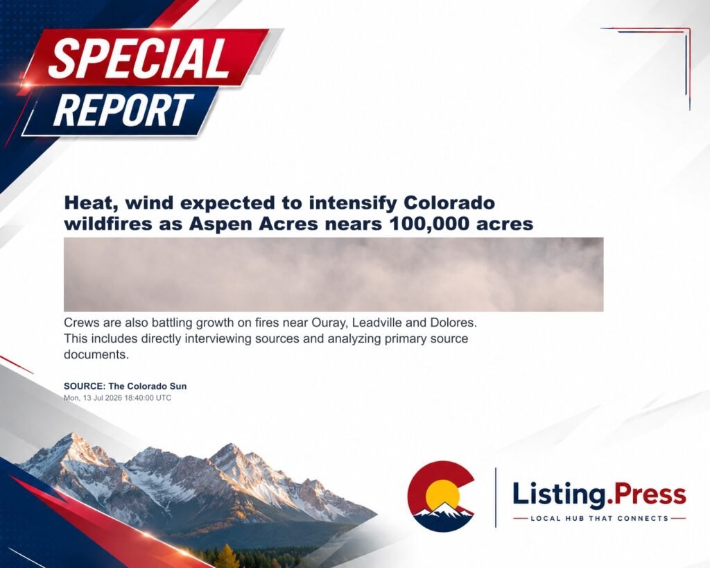 Heat, wind expected to intensify Colorado wildfires as Aspen Acres nears 100,000 acres