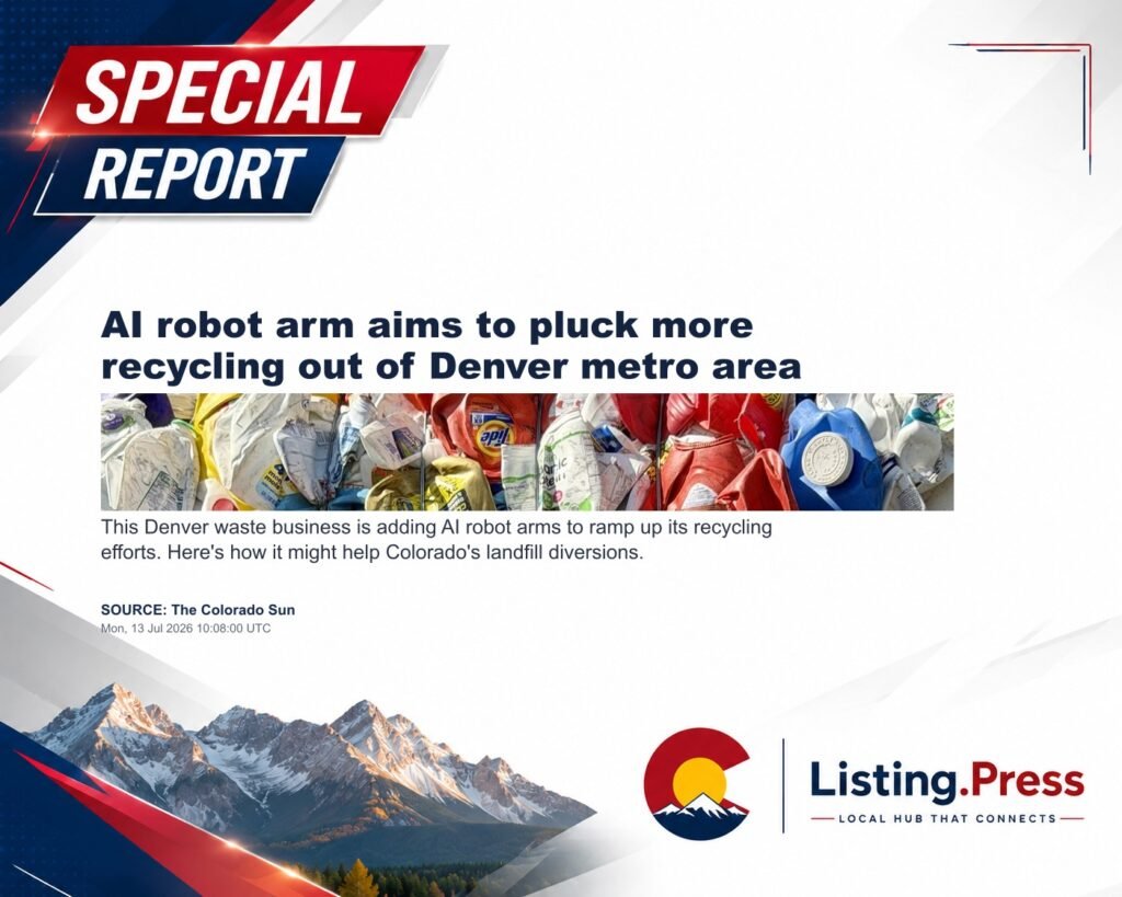 AI robot arm aims to pluck more recycling out of Denver metro area