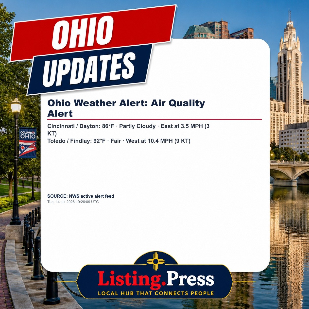 Ohio Weather Alert: Air Quality Alert