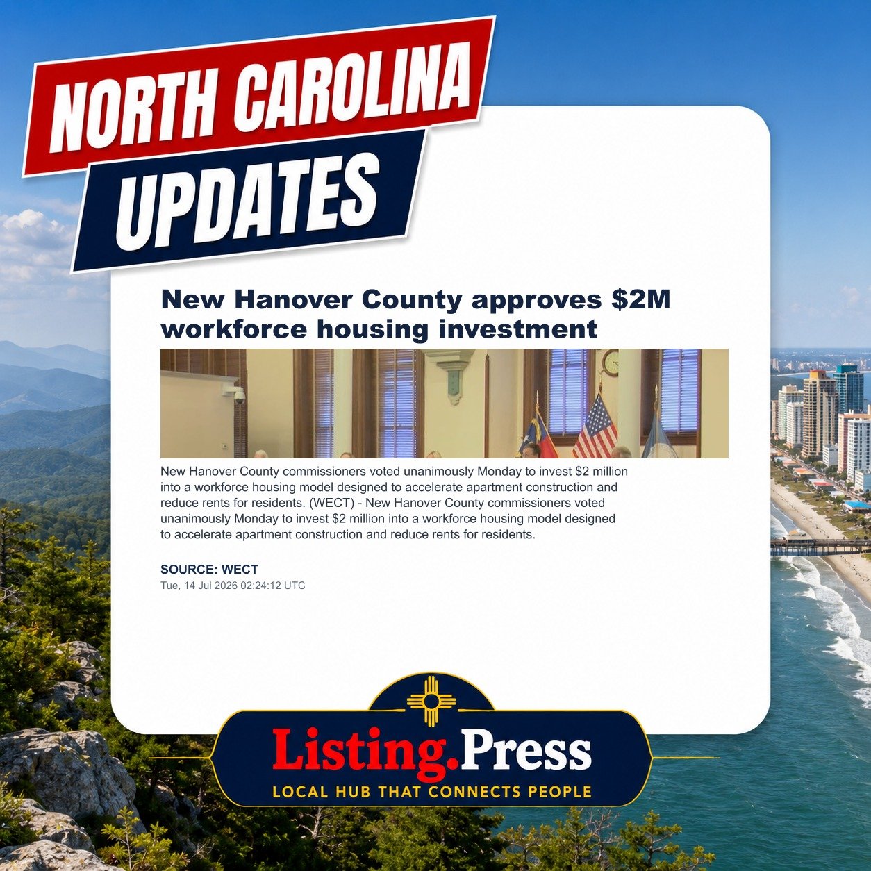 New Hanover County approves $2M workforce housing investment